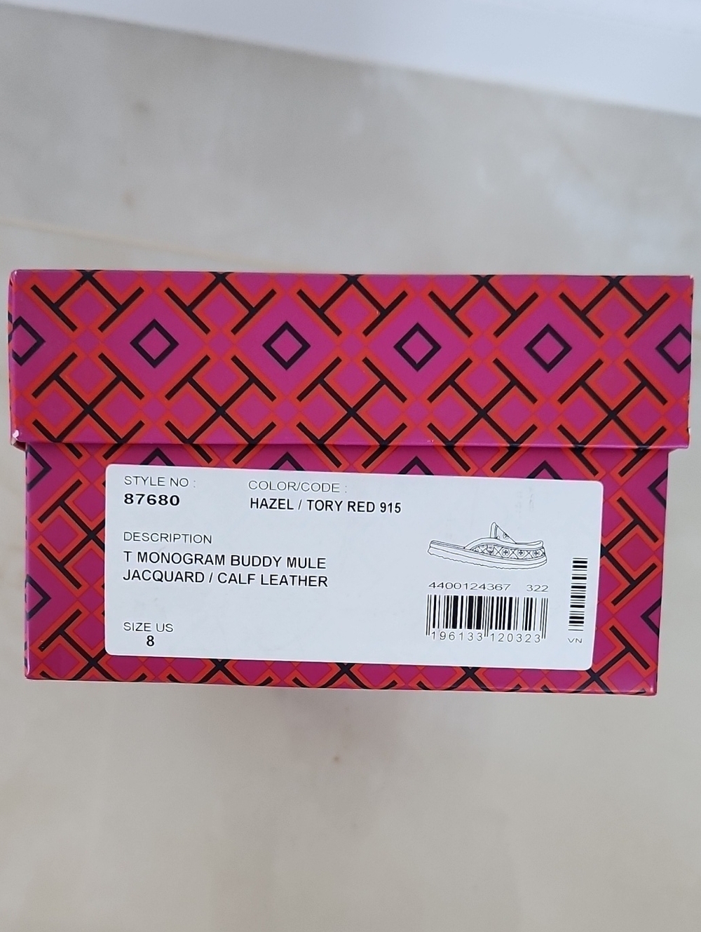 Tory Burch Red and Brown Mules with Distinctive Design - Picture 5 of 9
